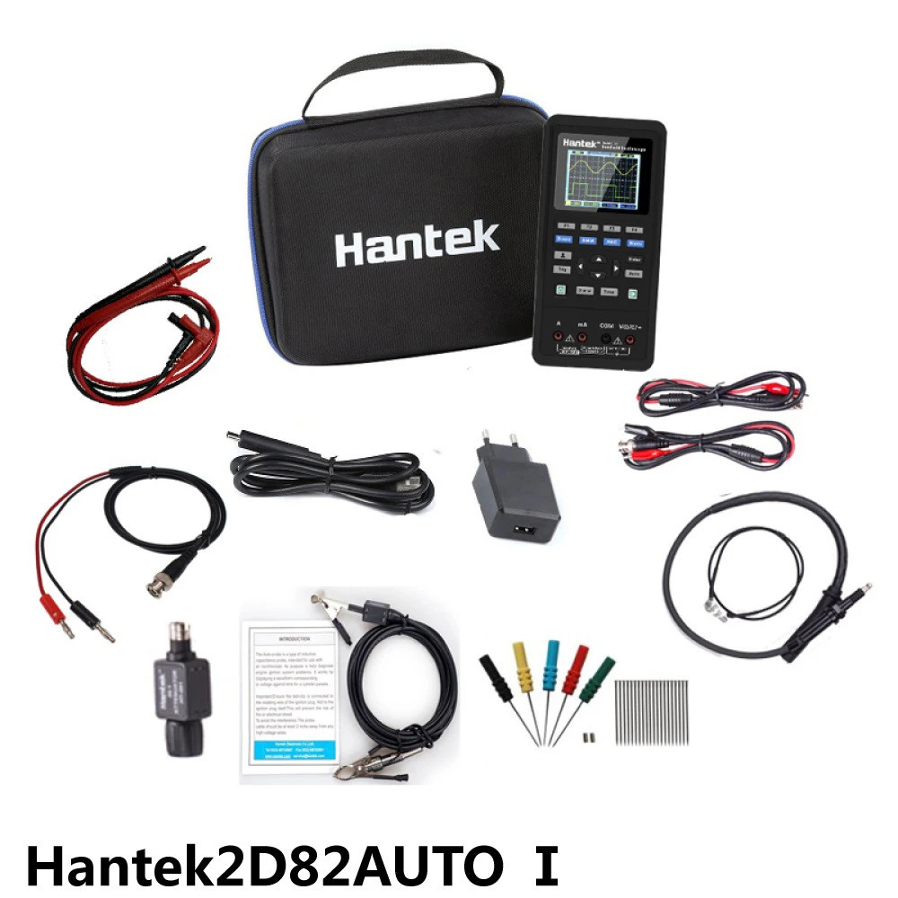 Professional Hantek 2D82 AUTO-I 80MHz 250MSa/s มัลติฟังก์ชั่นยานยนต์ Oscilloscope แหล่งกําเนิดแสงมัล
