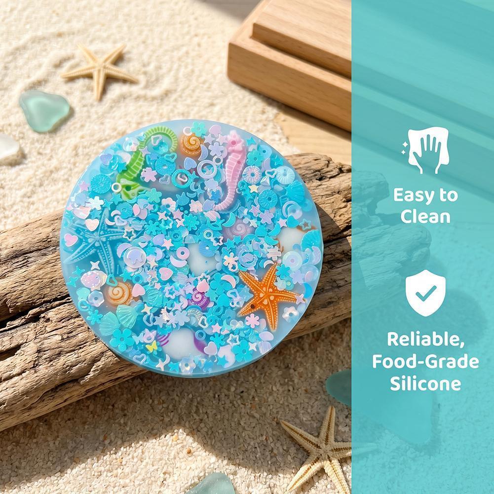 Skin Picking Fidget Toy Ocean Themed Silicone Pad Skin Picking Sensory ของเล่นเด็กความเครียด L9h5