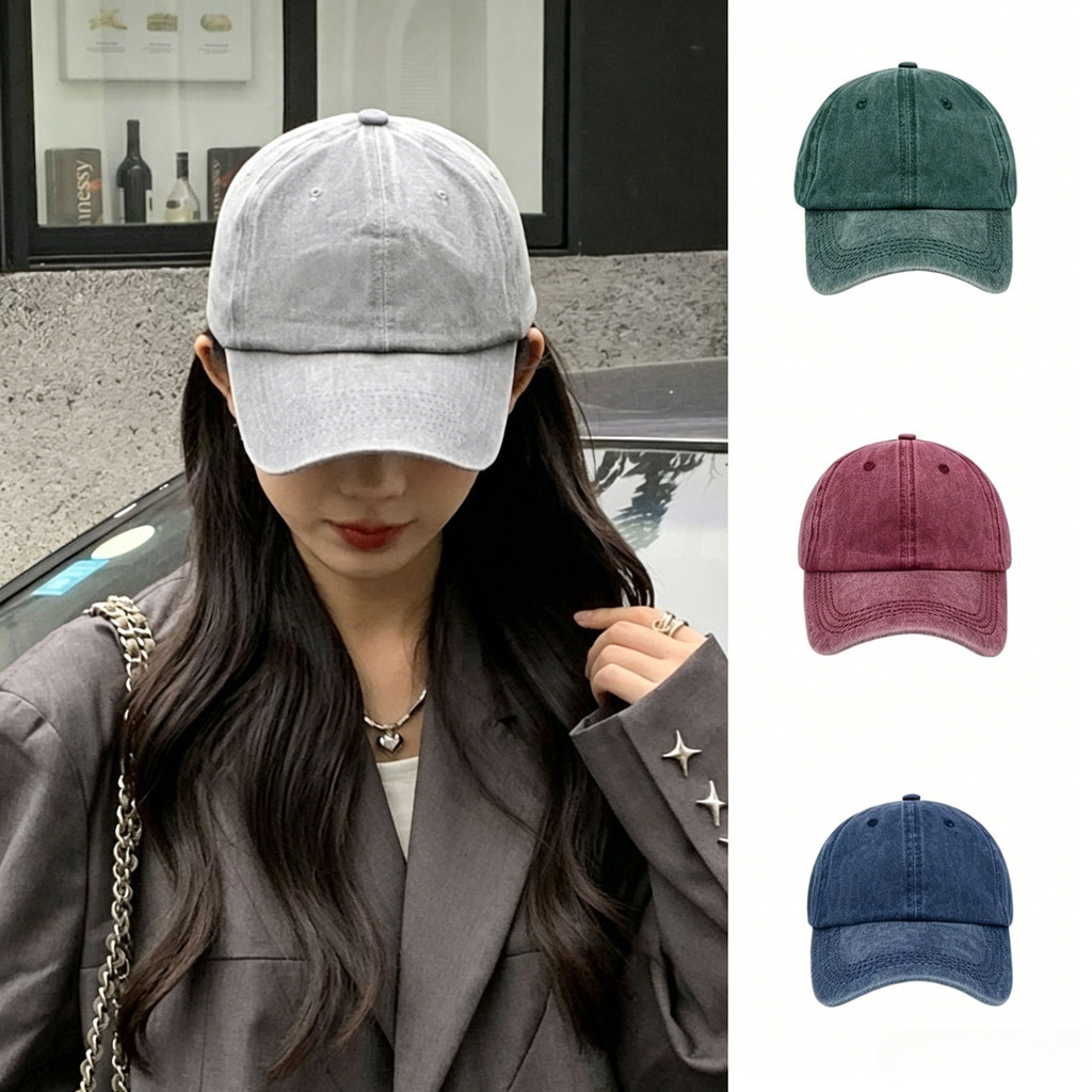 Basi💥หมวกกันแดด กันแดด วินเทจ (BROOKLYN 1947) Baseball cap ส่งจากไทย MZ007
