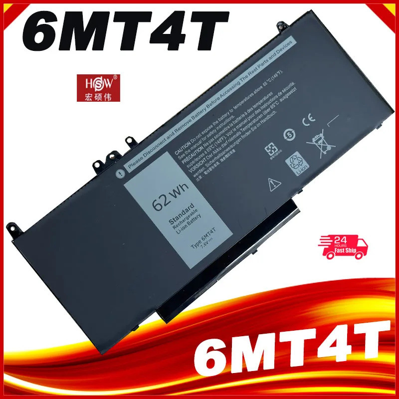 6MT4T แบตเตอรี่แล็ปท็อปสําหรับ DELL Latitude E5470 E5570 14 5470 15 5570 สําหรับ Dell Precision 15 3