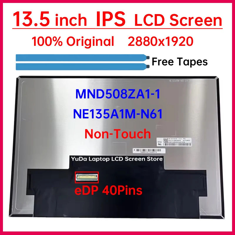 13.5" แล็ปท็อปหน้าจอ LCD NE135A1M N61 NE135A1M-N61 MND508ZA1-1 จอแสดงผล Matrix แผงเปลี่ยน 2880x1920 
