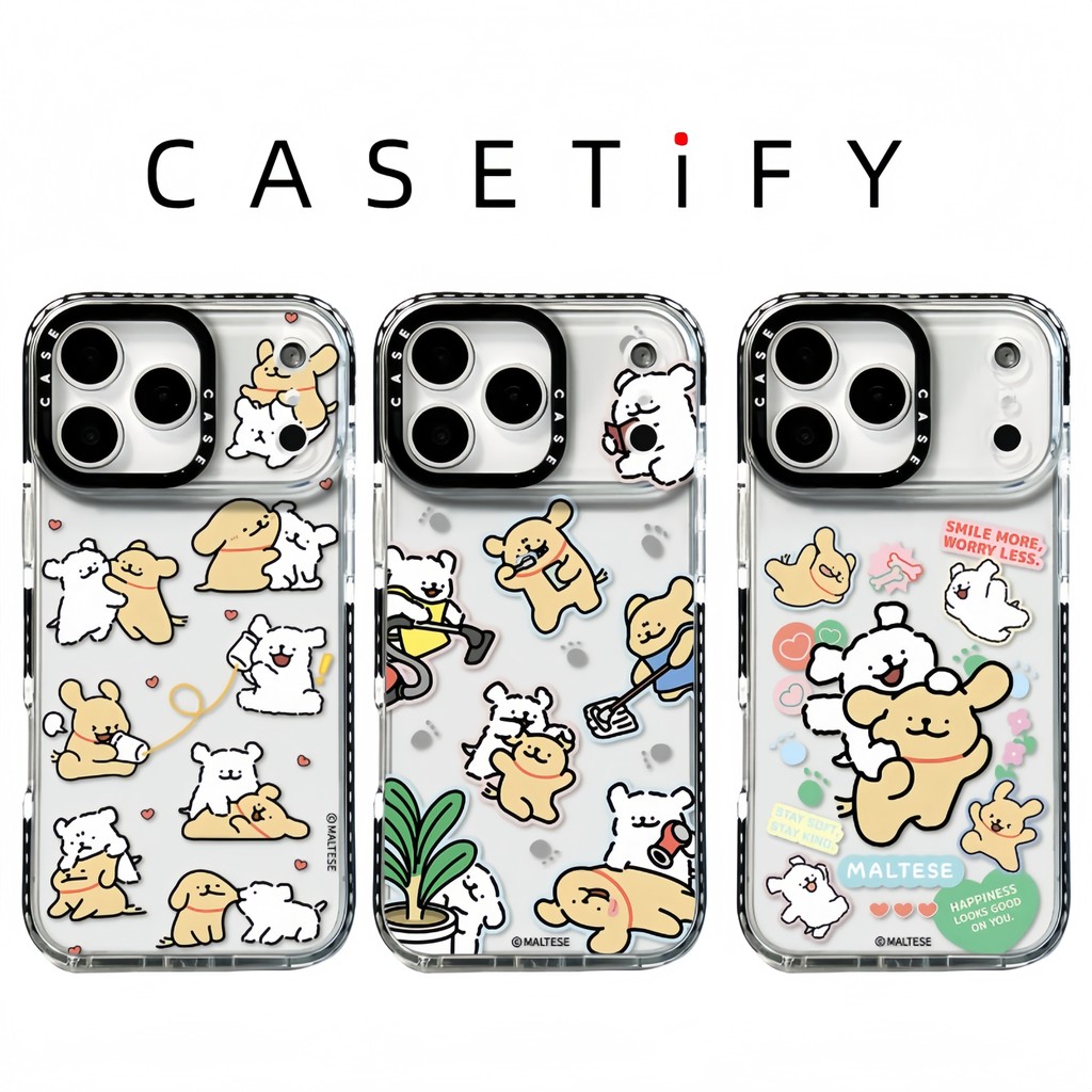 เคสTPU เคสมือถือSweet Puppyเคสโทรศัพท์สําหรับIPhone 17 Pro Max 17 16 Plus 15 Pro Max 14 13 12 11 Pro Max NGVJกันกระแทก ต้านสีเหลือง