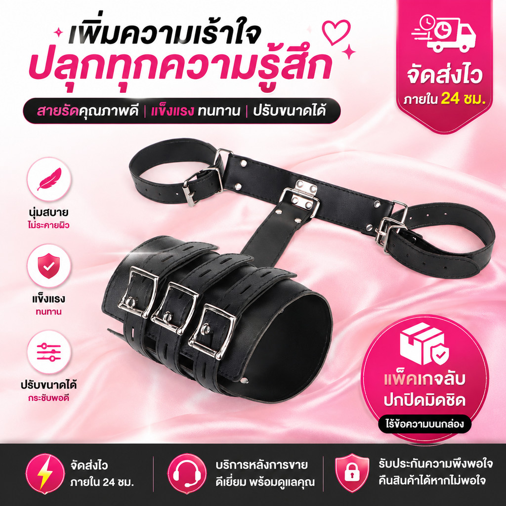 พร้อมส่งค่ะ 2026 การผูกมัด ชุดเปิดหลัง กุญแจมือ การควบคุม หนัง การมีปฏิสัมพันธ์ของคู่รัก การสวมบทบาท