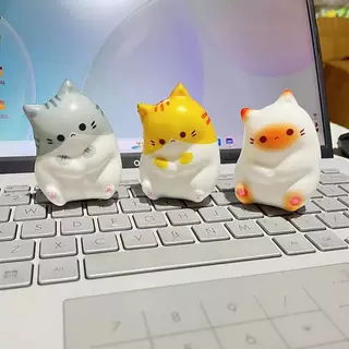 [GOY] ใหม่แมวความเครียดบรรเทาของเล่น Squishy PU ช้า Rising Squeeze Antistress Ball การ์ตูนเครื่องประดับตาราง Squishy ความเครียด Reliever ของเล่น TH