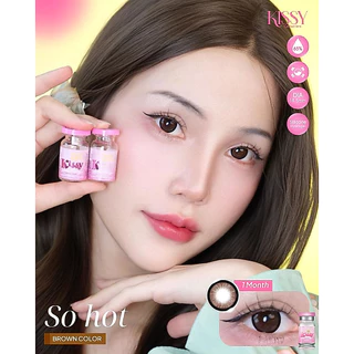 🔥คอนแทคเลนส์ Silicone Hydrogel✨So Hot (Kissylens) ✨ขนาดบิ๊กอาย✨Brown / Gray / Black