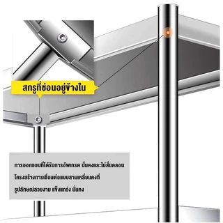 PERDKPAPAชั้นวางสแตนเลส ชั้นวางของ ชั้นสแตนเลส รับน้ำหนักได้ดี 3/4ชั้น ปรับระดับได้ มีหลายขนา ใช้ได้ทั้งในบ้านและร้านอาห