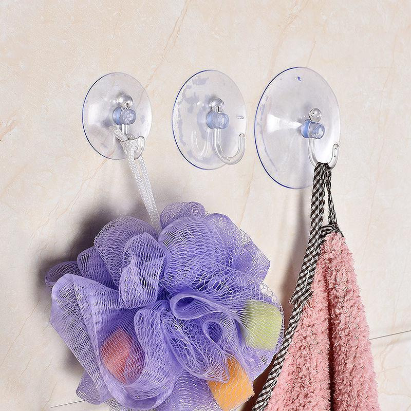Tyk 40 สูญญากาศโปร่งใสถ้วยดูดขนาดเล็กตะขอ Super ที่มีประสิทธิภาพ Wall Sticky Hooks ห้องครัวแขวนพลั่ว