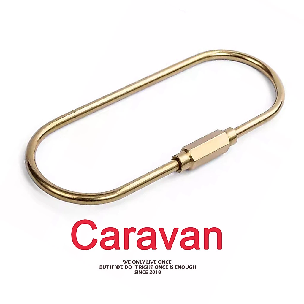 Caravan Crew Keychain 9cm brass material พวงกุญแจ วัสดุทองเหลือง