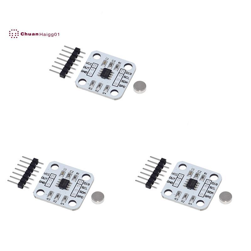 3 ชิ้น AS5600 Encoder 12 บิตแม่เหล็กเหนี่ยวนํามุมวัดเซนเซอร์โมดูลส่วนประกอบอิเล็กทรอนิกส์