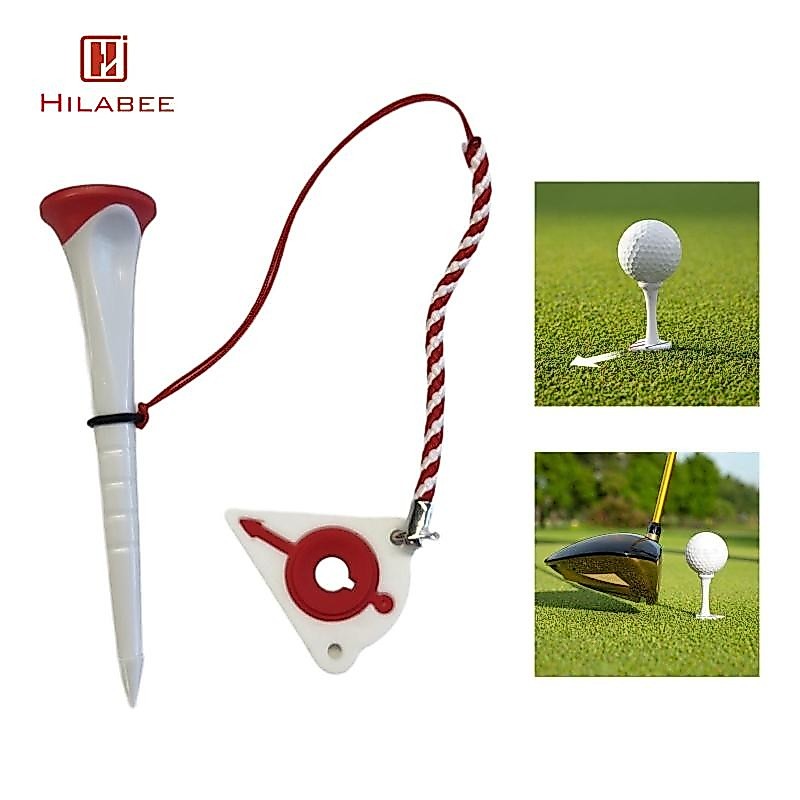Hilabee Tee ปรับความสูง Stable ต่ําแรงเสียดทาน Golfing Tees อุปกรณ์กอล์ฟสําหรับ Backyard Golf Training Golfer อุปกรณ์