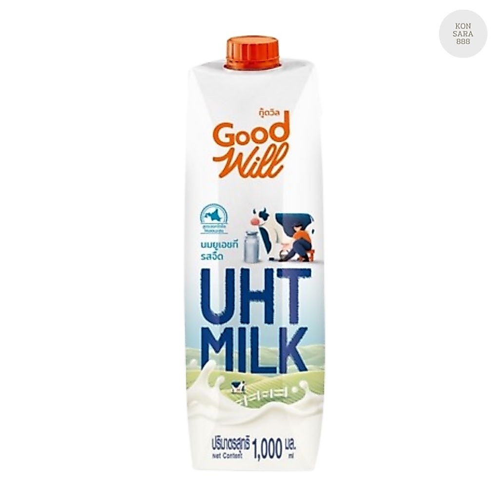 นมยูเอชที​ ตรากู๊ดวิล​ ​ รสจืด​1กล่อง1000ml. 711012