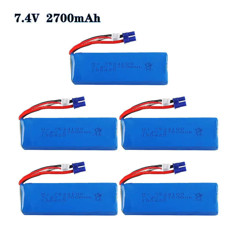 7.4V 2700mAh 25C 7534100 Lipo แบตเตอรี่อะไหล่สําหรับ Hubsan H501S H501C X4 FPV RC Quadcopter Drone อ