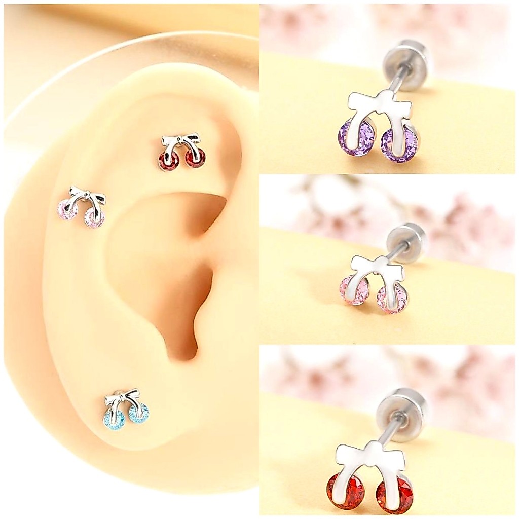 Sweetheart Party Cherry Earnail Piercing Accessories