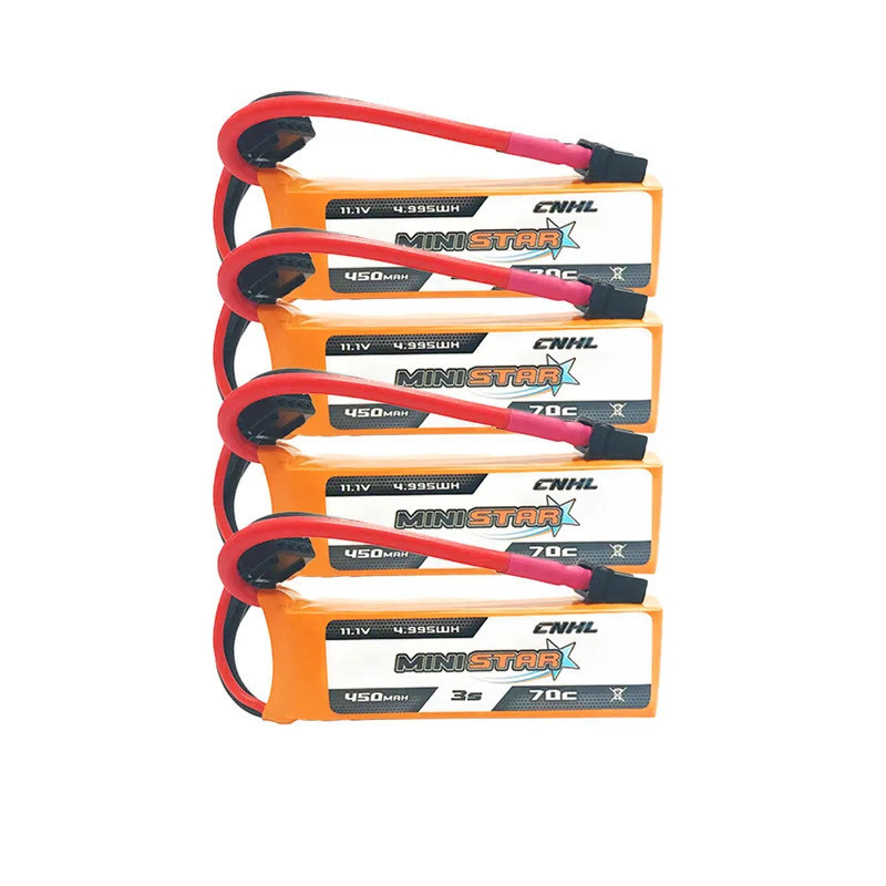 4PCS CNHL 3S 450mAh 11.1V แบตเตอรี่ Lipo 70C MiniStar พร้อม XT30 ปลั๊กสําหรับ Mini Quadcopter RC FPV