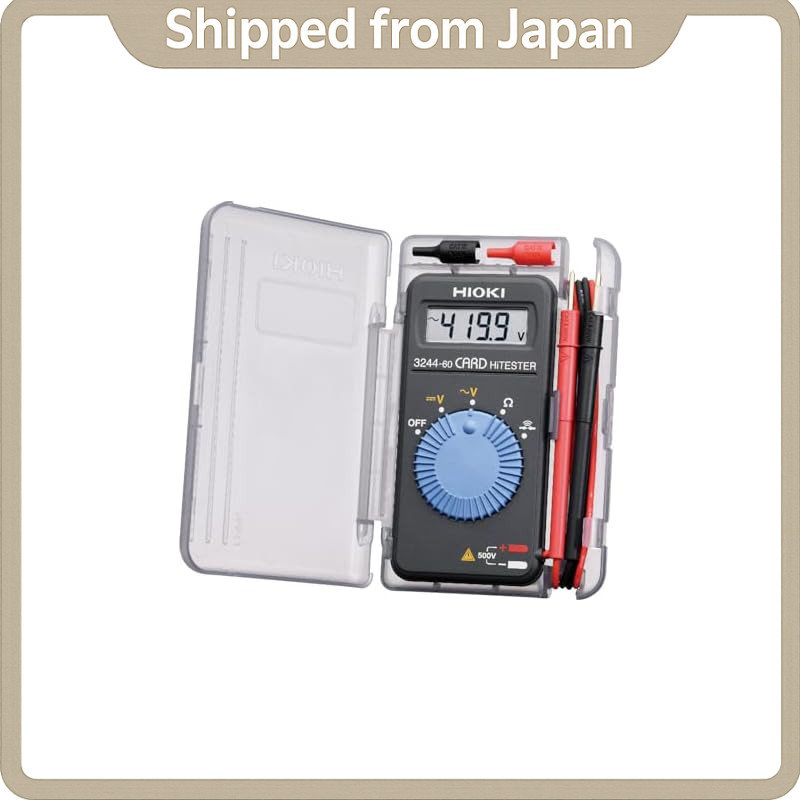 HIOKI 3244-60 Compact Card Digital Multimeter (DMM) – Pocket Voltage/Resistance/Continuity Tester, M