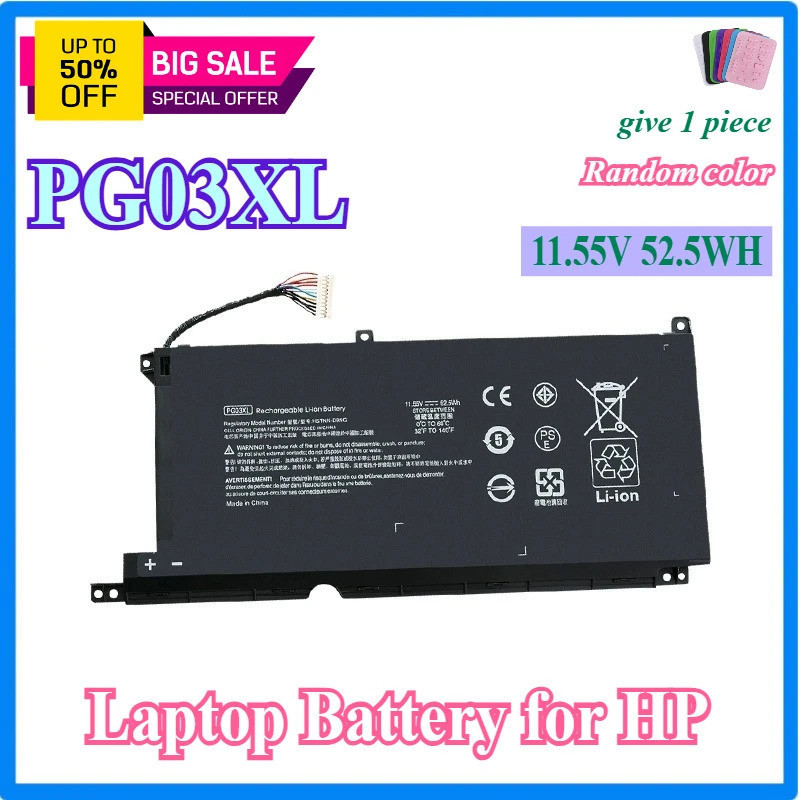 PG03XL แบตเตอรี่แล็ปท็อปสําหรับ HP Pavilion Gaming 15-DK Dk0003nq 15-dk0020TX 15-ec0000 OMEN 5X FPC5