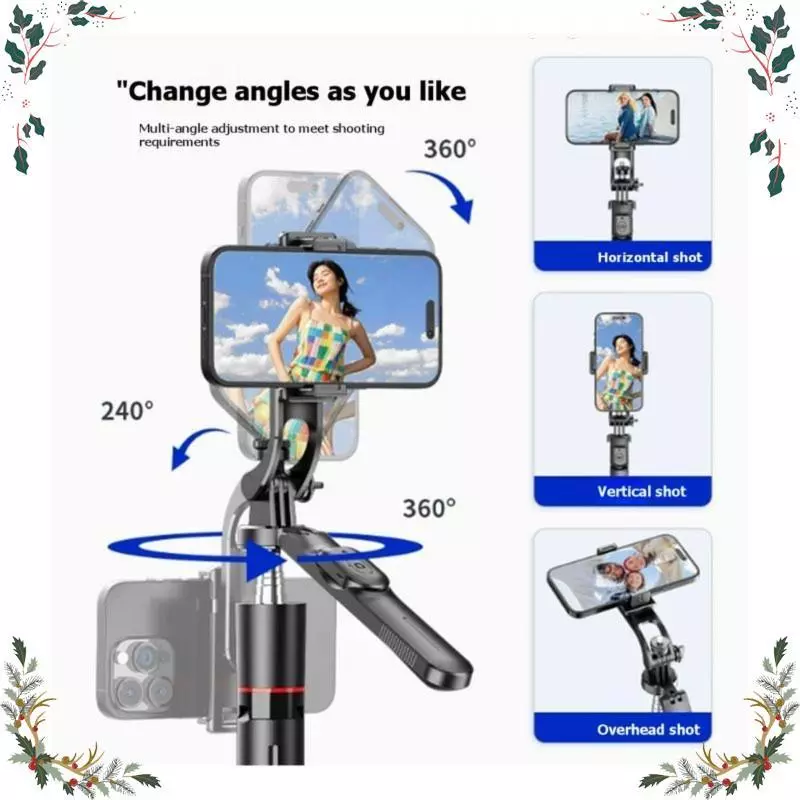 Telescopic Selfie Stick เสาบลูทูธ 6 ส่วนพร้อมไฟเติม Anti Shake - รูปที่ 1