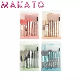MEILINDA Basic Mini Brush Set เมลินดา ชุดแปรงแต่งหน้า แบบพกพา 8 ชิ้น พร้อมซองเก็บ ใช้ง่าย ( คละสี )