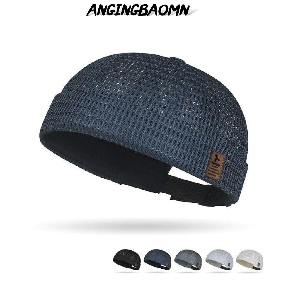 ANGINGBAOMN หมวกผิวแตงโม, ตาข่าย Breathable Docker Beanies หมวก, แฟชั่น Brimless ปรับ Ultra-Light Hip Hop หมวกฤดูร้อน