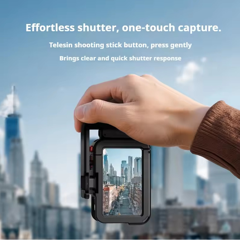 TELESIN ปลอกแฮนด์กล้องสําหรับ DJI Action 3/4/5 Pro - S6-FMS-23-DJ