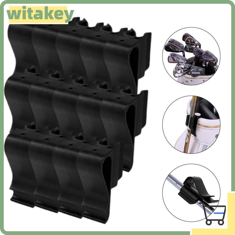 WITAKA 14PCS Golf Club Holder, วัสดุพลาสติก Clip-On Mount Club Organizer Clip, Neat Storage Compact 