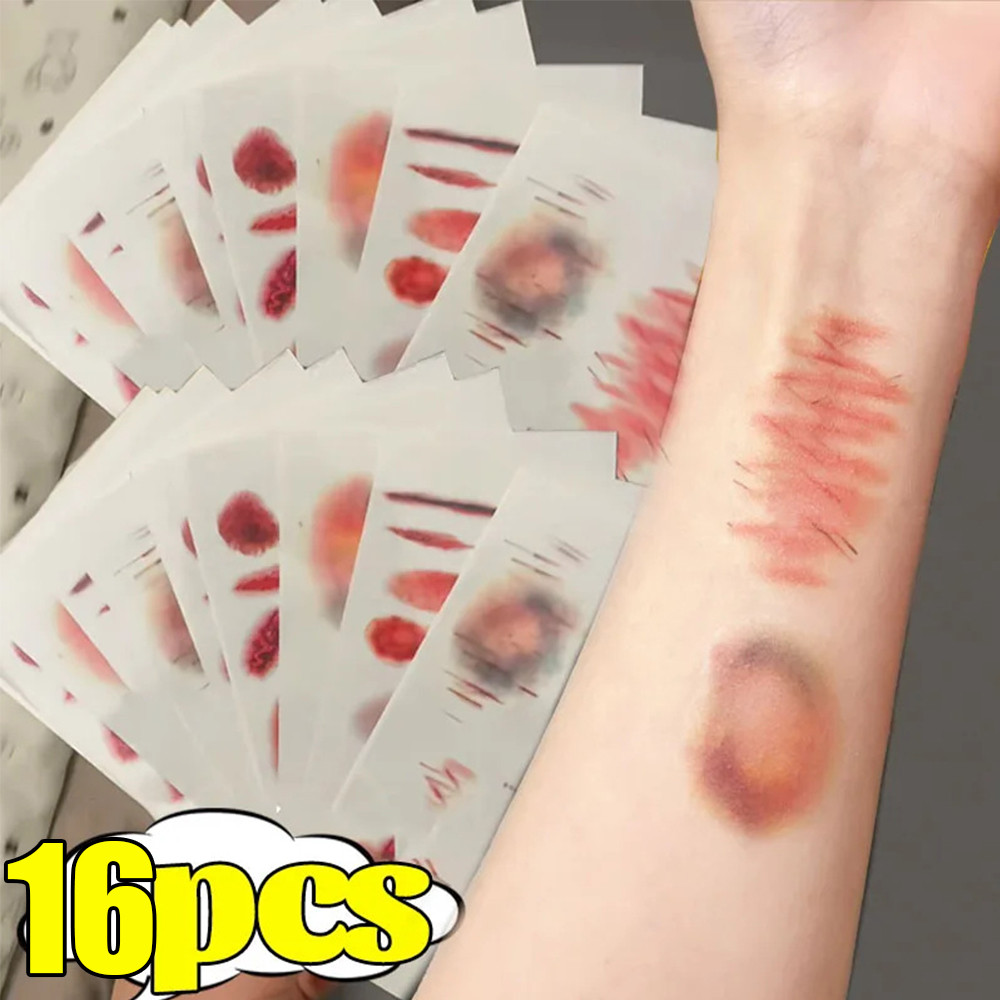 กันน้ําแผล bruises false tattoo decals - สติกเกอร์สำหรับคอสเพลย์และHALOWEEN