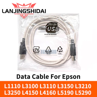 สายเคเบิลข้อมูลยี่ห้อใหม่สําหรับ Epson L1110 L3110 L3150 L3210 L3250 L4150 L4160 L5190 L5290 สายไฟ