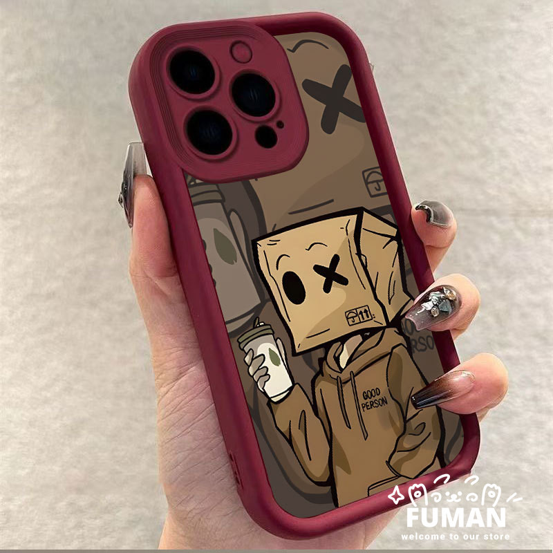 น่ารัก 3D กระดาษกล่อง Man กันกระแทกเคสโทรศัพท์สําหรับ Vivo IQOO Z9 Turbo + Lite Z9X Z8 Z7 Z7X Z7i Z6