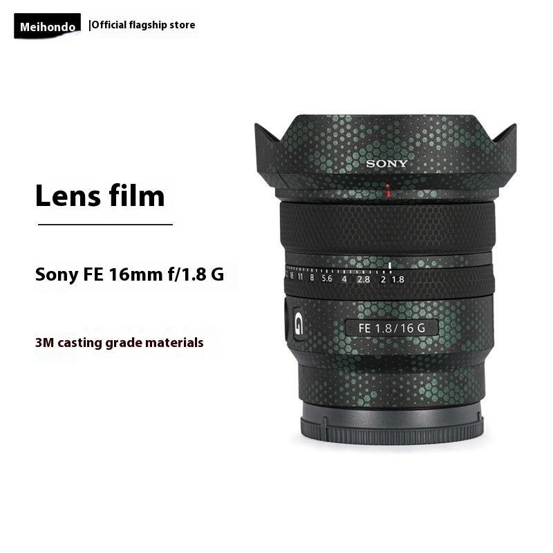Mebont เหมาะสําหรับสติกเกอร์ฟิล์มป้องกันเลนส์ Sony FE16 F1.8G, กาว SONY 3M