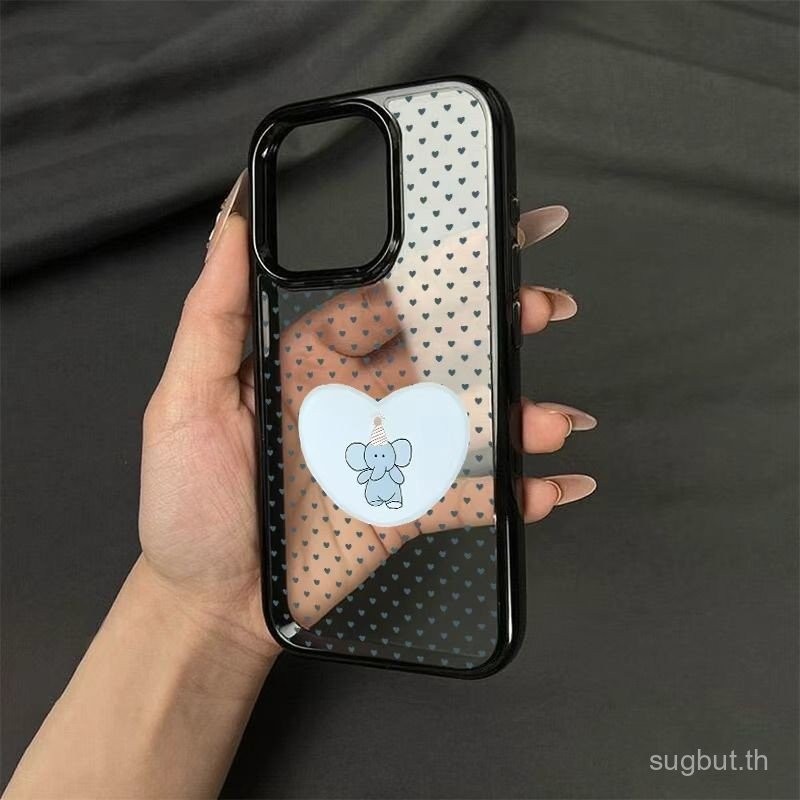 เคสโทรศัพท์น่ารักน่ารักรักหัวช้างเคสแข็งเหมาะสําหรับiPhone 16 15 14 13 12 11 promax xs xr 8plus 16pr
