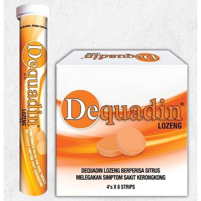 DEQUADIN CITRUS LOZENGES LOZENGES TUBE 24S (EXP: 04/027)