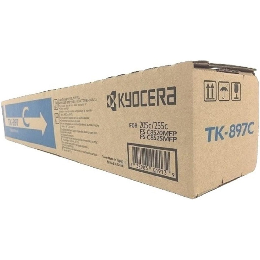 Kyocera 1T02K0CUS0 รุ่น TK-897C ตลับหมึก Cyan เข้ากันได้กับ FS-C8025MFP, FS-C8520MFP, FS-C8525MFP, T