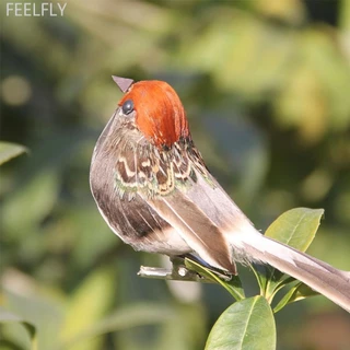 FEELFLY นกประดิษฐ์น่ารักปลอมโฟมสัตว์จําลอง Feather Birds รุ่น DIY Craft งานแต่งงานบ้านสวนเครื่องประดับตกแต่ง E1N9