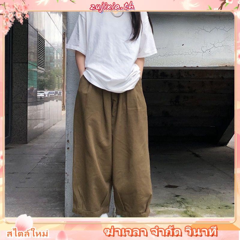 EMILIA SHOP กางเกงขายาว กางเกงเอวสูง กางเกงขายาวผู้หญิง 2022 ใหม่ ES220042