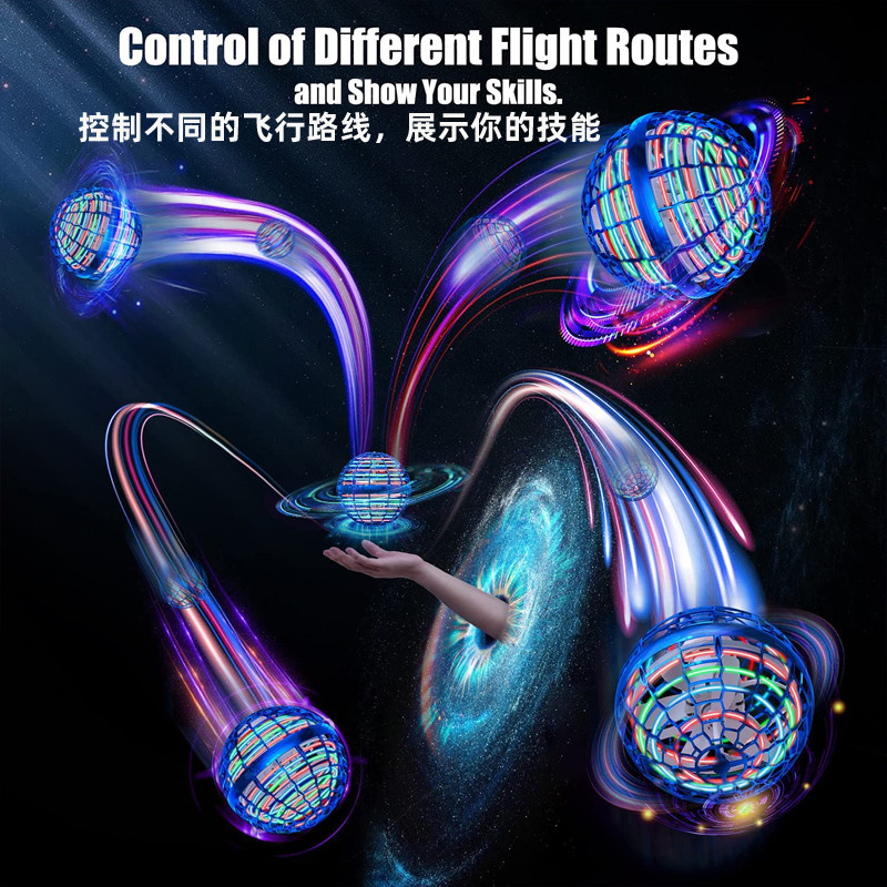 Flynovapro Spinning Flying Ball Induction Flying Magic Ball 10 ปีและเหนือเทคโนโลยีสีดําของเล่นเด็กด้