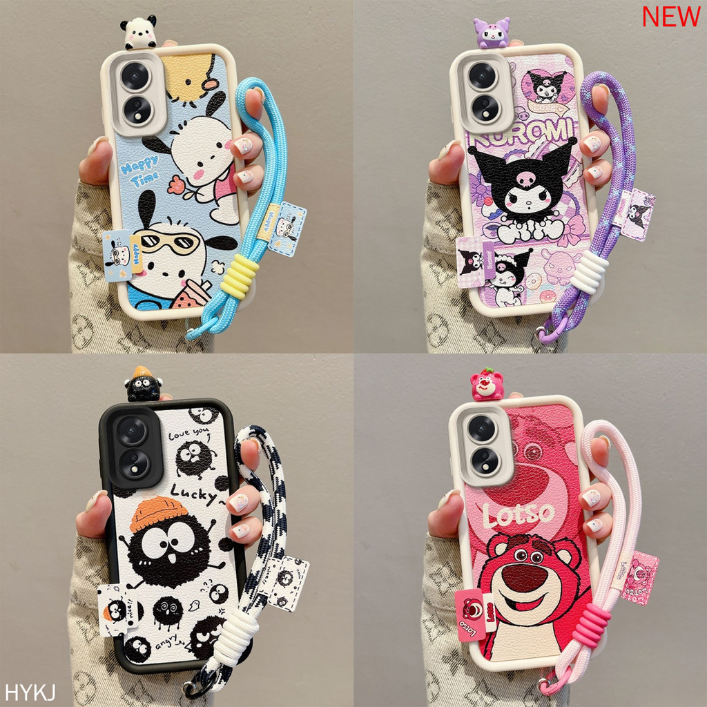 เคส oppo A38 4G A18 4G อะนิเมะการ์ตูน TPU ซิลิโคนอ่อนนุ่ม 3D ของเล่นตุ๊กตาน่ารักเคสโทรศัพท์ BL