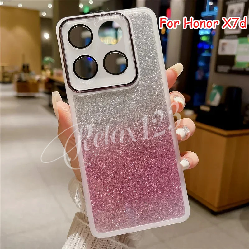 สําหรับ Honor X7d 5G 2025 Honor X7d HONOR X 7d x7d X7d X7 abc 4G 5G ปลอก 2025 Gradient Glitter Bling