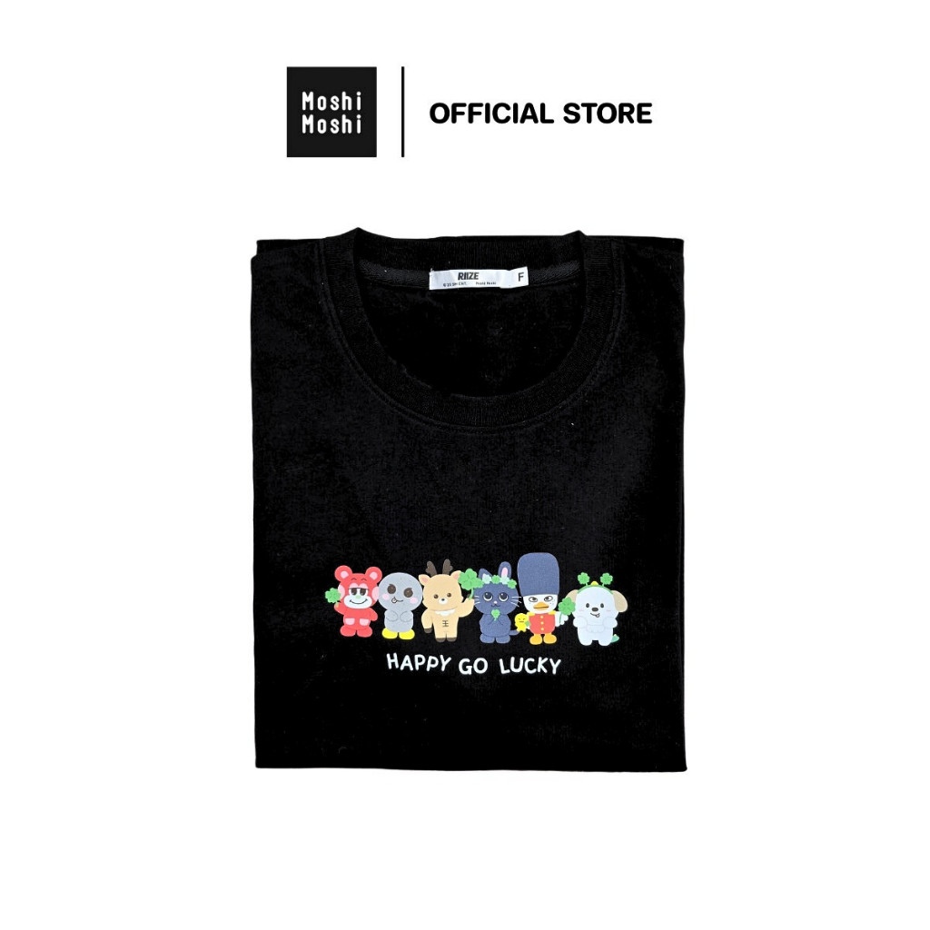 NEW Moshi x RIIZE T-Shirt  ปริมณฑลผ้าฝ้ายแขนสั้นเสื้อยืดผู้ชายและผู้หญิงคู่รักสนับสนุน S-5XL