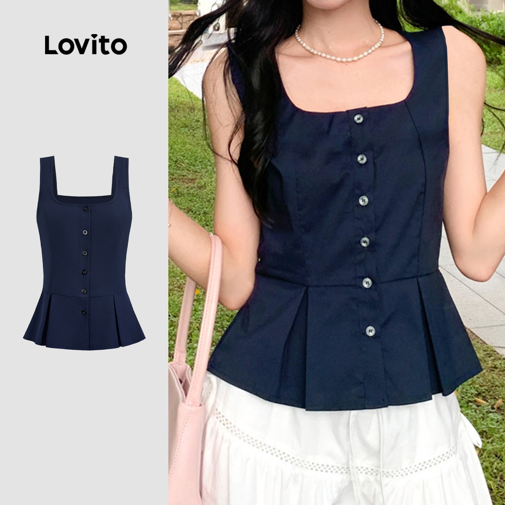 B151-SEP25-C-2-เสื้อกล้ามคอเหลี่ยมติดกระดุมด้านหน้า-TKB151VD436