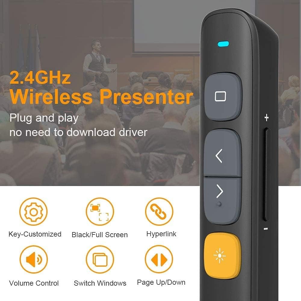 NORWII N29 Presentation Clicker Pointer Clicker สําหรับการนําเสนอ Powerpoint, Wireless Presenter พร้