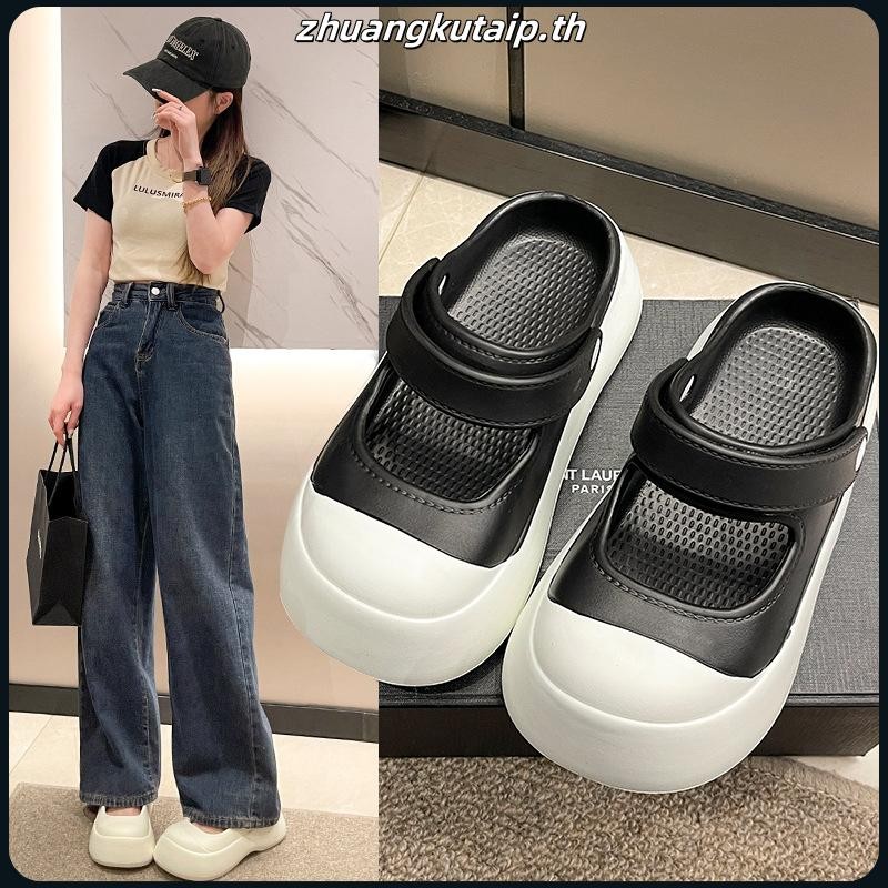 posee posee รองเท้า รองเท้าถ้ํา, ผู้หญิงฤดูร้อนสวมใส่พื้นหนา, รองเท้าแตะกันลื่น, ฤดูร้อนสองสวมใส่, ร