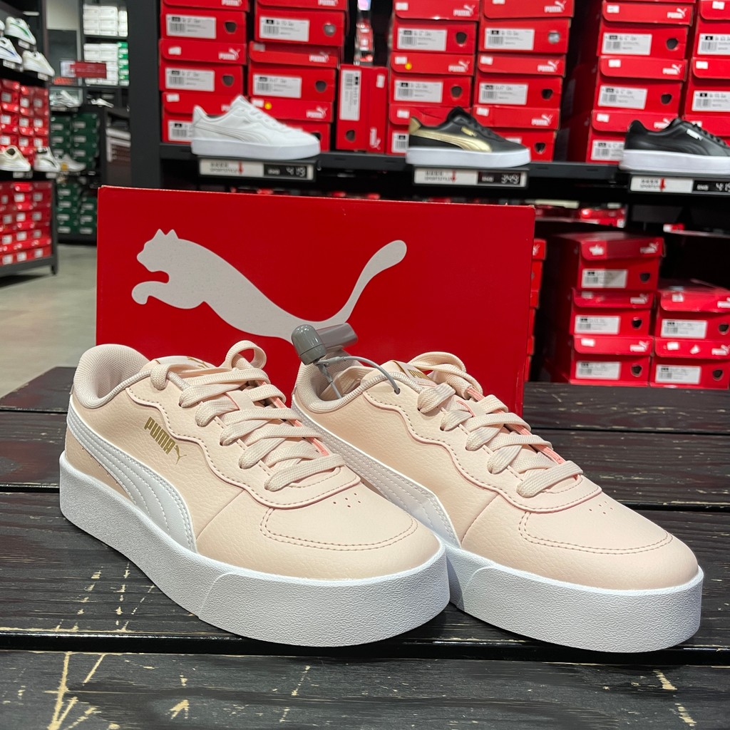 Puma Puma Skye Clean Women Naza สไตล์เดียวกันแพลตฟอร์มกีฬาหนาSoledรองเท้าผ้าใบลําลองเพิ่มความสูง3801