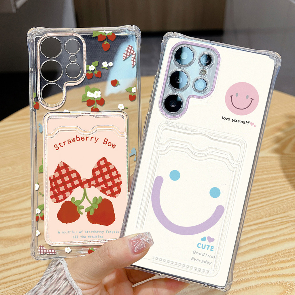 เคสใส สำหรับ🔥เคส For Samsung A17 A07 A56 A54 A06 A05S A16 A15 A12 A35 A26 A36 A25 A22 A13 ซองใส่บัตรรูปถ่ายแบบใสสำหรับ