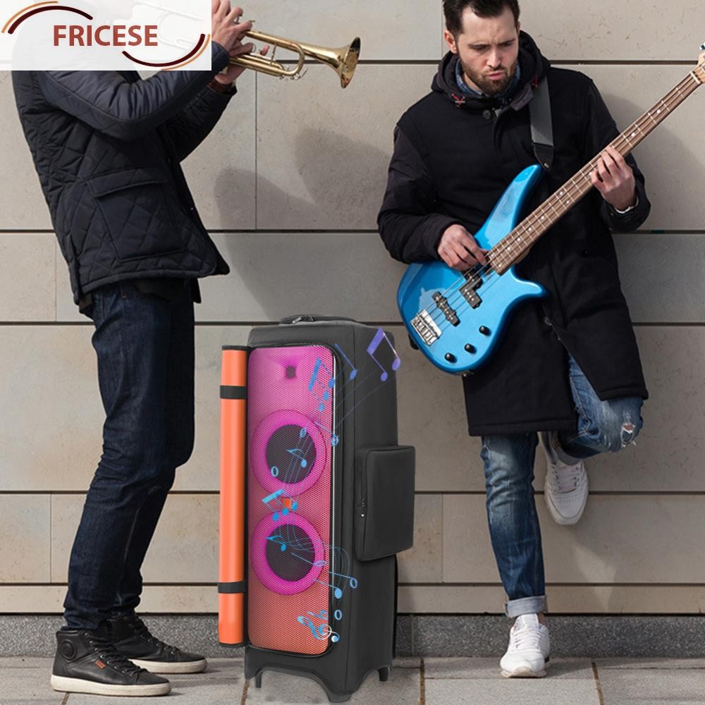 แบบพกพาลําโพงฝุ่นพร้อมไมโครโฟนกระเป๋าเบาะลําโพงฝาครอบป้องกันกันลื่นสองด้านกระเป๋าเก็บลําโพงสําหรับ J