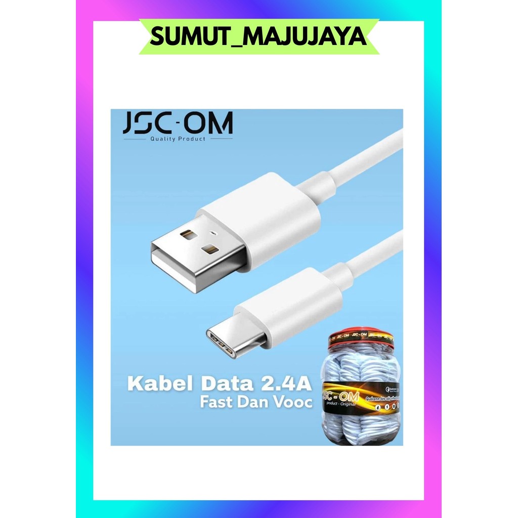 SMJ JSC-OM TYPE C PLAIN DATA CHARGER CABLE สูงสุด 2.4A SUPPORT FASTCHARGING PATENT