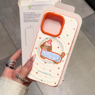 💎Bov-เข้ากันได้ iPhone แม่เหล็ก การชาร์จไร้สาย เคสไอโฟน 11 XS 14plus 15PRO 12 13pro 16promax xsmax xr ป้องกันฝุ่-XDCXK2