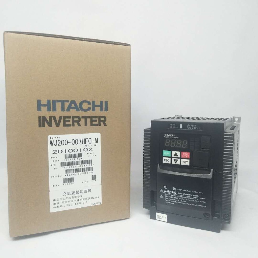 อินเวอร์เตอร์ Hitachi WJ200-007 015 022 040 055 075 110 150HFC-M ยี่ห้อใหม่