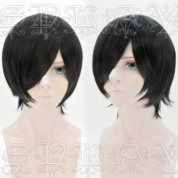 Naruto Hiroto Legend Uchiha Sasuke cos วิกผมผู้ใหญ่ Edition Original สีดําแคบ Face Backward