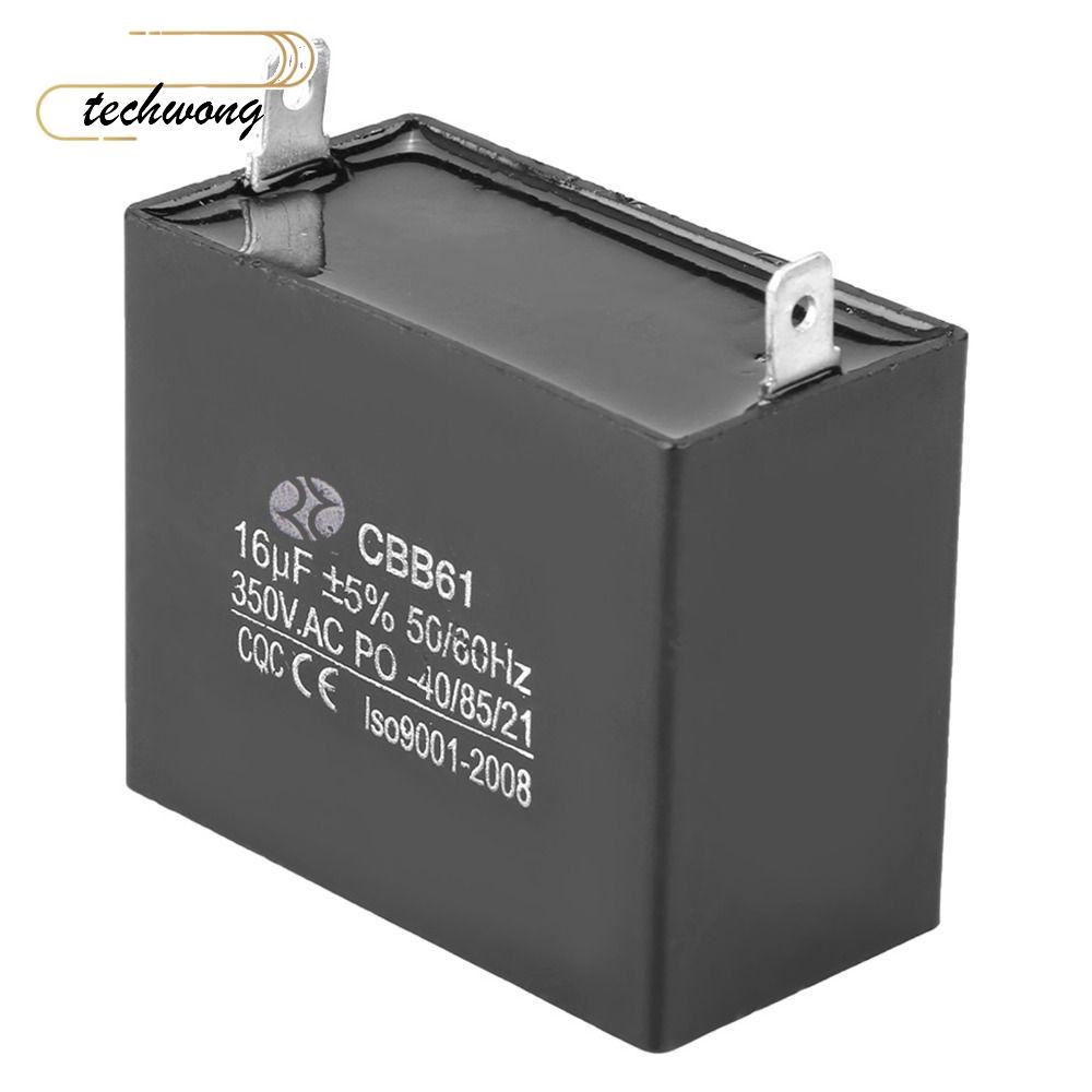 TECHWONG CBB61 Capacitor, 16uF 350V AC Generator Capacitor, ส่วนประกอบไฟฟ้า 50/60Hz -40/85/21 CBB61 