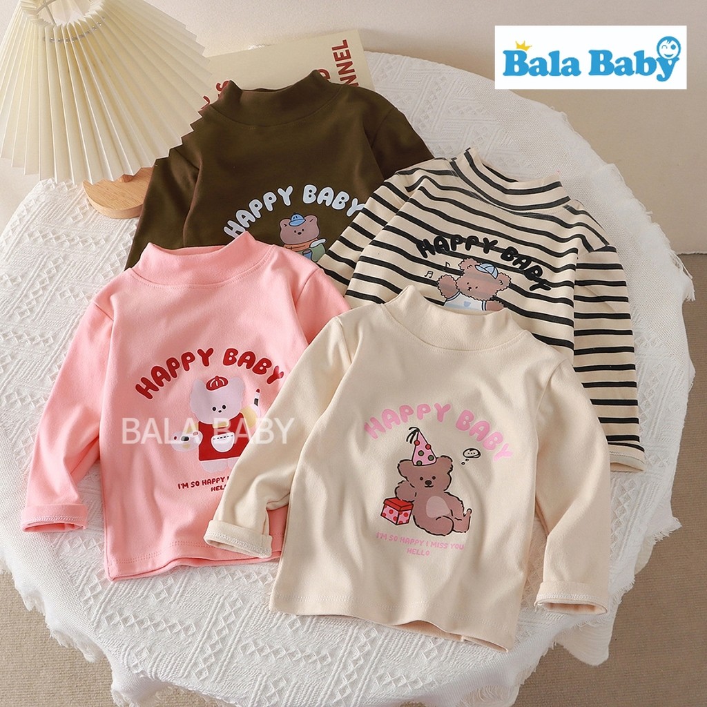 ใหม่ เสื้อแขนยาวเด็ก เสื้อกันหนาว ผ้าสำลี ยืดๆ นิ่มๆ สกรีนลายการ์ตูน Size80-120cm CX29